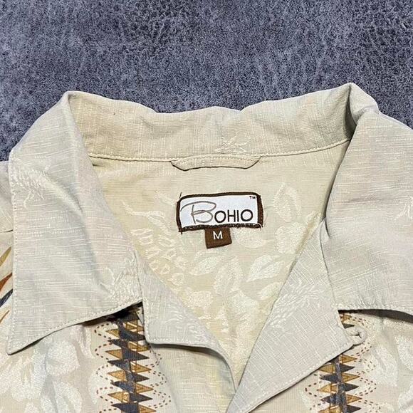 Bohio embroidered linen polo top - Picture 3 of 7